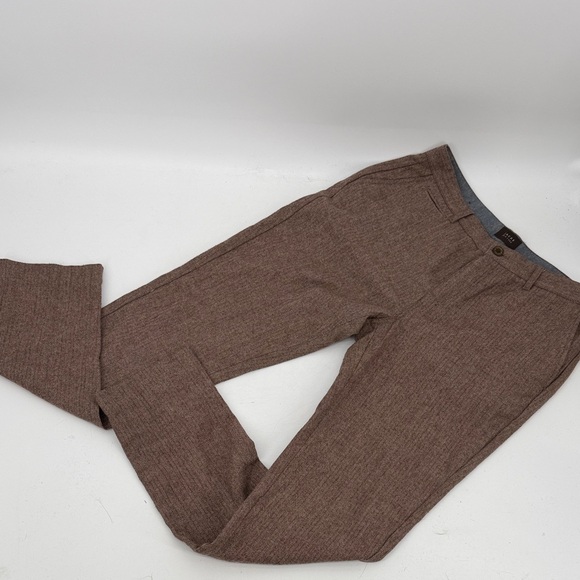 Jachs Men's Tan brown tweed wool blend pant Bowie fit - Picture 2 of 6